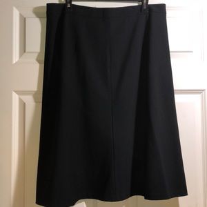 Talbots.Classy, fully lined, black skirt. Fabric knit made in Italy.Size 14.NWT